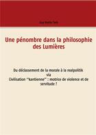 Couverture du livre « Une pénombre dans la philosophie des Lumières » de Guy Rostin Tack aux éditions Books On Demand