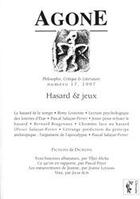 Couverture du livre « Hasard et jeux » de  aux éditions Agone