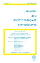 Couverture du livre « Retour sur l'universalisme - autour du travail de francis wolff » de Baudart/Bimbenet aux éditions Societe Francaise De Philosophie