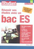 Couverture du livre « Réussir ses études avec un bac es » de Bruno Magliulo aux éditions L'etudiant