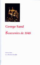 Couverture du livre « Souvenirs de 1848 » de George Sand aux éditions Paleo