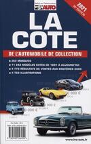 Couverture du livre « La cote de l'automobile de collection (édition 2021) » de Collectif Lva aux éditions Edifree
