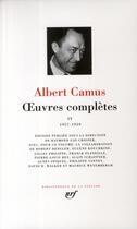 Couverture du livre « Oeuvres complètes t.4 ; 1957-1959 » de Albert Camus aux éditions Gallimard