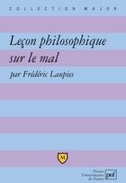 Couverture du livre « Leçon philosophique sur le mal » de Frederic Laupies aux éditions Belin Education