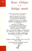 Couverture du livre « Revue d'ethique et de theologie morale - numero 305 » de  aux éditions Cerf