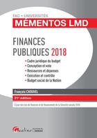 Couverture du livre « Finances publiques (édition 2018) » de Francois Chouvel aux éditions Gualino