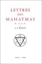 Couverture du livre « Lettres des mahatmas » de Barker A. T. aux éditions Adyar