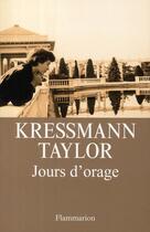 Couverture du livre « Jours d'orage » de Kathrine Kressmann Taylor aux éditions Flammarion