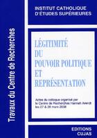 Couverture du livre « Légitimité du pouvoir politique et représentation t.5 (édition 2008) » de Ices aux éditions Cujas