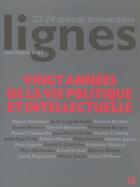 Couverture du livre « REVUE LIGNES n.23-24 ; vingt années de la vie politique et intellectuelle » de Revue Lignes aux éditions Nouvelles Lignes