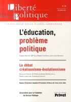 Couverture du livre « Liberté politique t.38 ; l'éducation, problème politique » de  aux éditions Privat