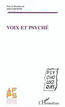 Couverture du livre « Voix et psyché » de  aux éditions L'harmattan