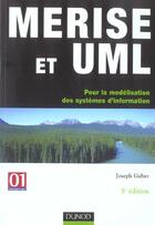 Couverture du livre « Merise Et Uml ; Pour La Modelisation Des Systemes D'Information » de Joseph Gabay aux éditions Dunod