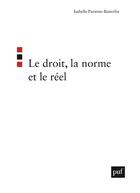 Couverture du livre « Le droit, la norme et le reel » de Pariente-Butterlin I aux éditions Puf