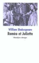 Couverture du livre « Romeo et juliette » de William Shakespeare aux éditions Ecole Des Loisirs