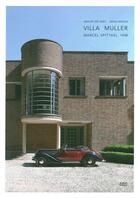Couverture du livre « Villa Muller, Marcel Spittoel architecte, Rhode-Saint-Genese 1938 » de Amaury De Smet aux éditions Aam - Archives D'architecture Moderne