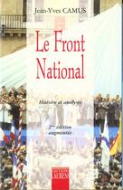 Couverture du livre « Le Front national, histoire et analyses (2e édition) » de Jean-Yves Camus aux éditions Laurens Olivier