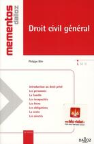 Couverture du livre « Droit civil général (18e édition) » de Philippe Bihr aux éditions Dalloz
