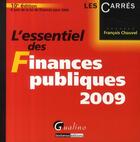 Couverture du livre « L'essentiel des finances publiques 2009 (10e édition) » de Francois Chouvel aux éditions Gualino