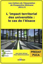 Couverture du livre « L'impact territorial des universités : le cas de l'Alsace » de  aux éditions Neotheque