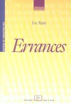 Couverture du livre « Errances » de Lu Xun aux éditions Editions Rue D'ulm