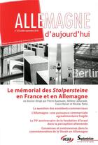 Couverture du livre « Le memorial des stolersteine en france et en allemagne. - revue allemagne d'aujourd'hui, n 225 juill » de  aux éditions Pu Du Septentrion