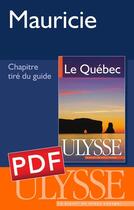 Couverture du livre « Mauricie » de  aux éditions Ulysse