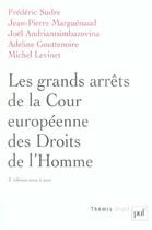 Couverture du livre « Les grand arrêts de la Cour europeenne des droits de l'homme (3e édition) » de  aux éditions Puf