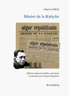 Couverture du livre « Misere de la kabylie » de Camus/Bogliolo aux éditions Domens