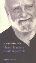 Couverture du livre « Quand la misere chasse la pauvrete » de Majid Rahnema aux éditions Actes Sud