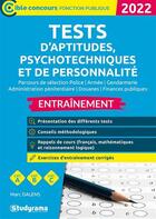 Couverture du livre « Tests d'aptitudes, psychotechniques et de personnalité entraînement : catégories A, B, C (édition 2023/2024) » de Marc Dalens aux éditions Studyrama