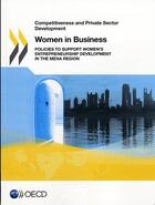 Couverture du livre « Women in business ; policies to support women's entrepreneurship development in the mena region » de  aux éditions Ocde