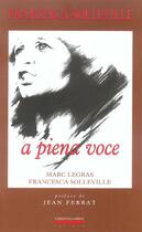 Couverture du livre « Francesca solleville,a piena voce » de  aux éditions La Simarre