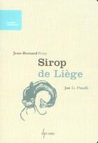 Couverture du livre « Sirop de liege » de Joe G. Pinelli et Jean-Bernard Pouy aux éditions Estuaire Belgique