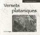 Couverture du livre « Versets plataniques » de Michel Pages aux éditions Autre Reg'art