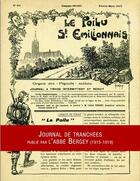 Couverture du livre « Le Poilu Saint-Emilionnais ; journal de tranchées publié par l'Abbé Bergey (1915-1919) » de Abbe Bergey aux éditions Entre Deux Mers