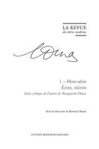 Couverture du livre « La revue des lettres modernes - ecrire, reecrire : bilan critique de l'oeuvre de marguerite duras » de Bernard Alazet aux éditions Classiques Garnier