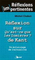 Couverture du livre « Réflexion sur 