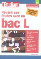 Couverture du livre « Réussir ses études avec un bac l » de Jacques Lindecker aux éditions L'etudiant