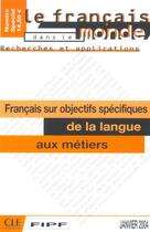 Couverture du livre « De la langue au metier » de  aux éditions Cle International