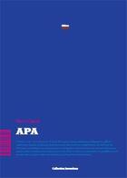 Couverture du livre « Apa » de Remi David aux éditions Editions Mf