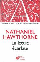 Couverture du livre « La lettre écarlate » de Nathaniel Hawthorne aux éditions Belles Lettres