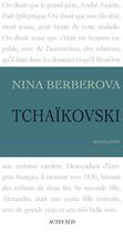 Couverture du livre « Tchaikovski » de Nina Berberova aux éditions Editions Actes Sud