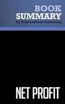 Couverture du livre « Summary : net profit (review and analysis of Cohan's book) » de Businessnews Publish aux éditions Business Book Summaries