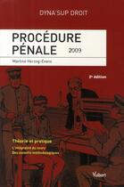 Couverture du livre « Procédure pénale 2009 (2ème édition) » de Martine Herzog-Evans aux éditions Vuibert