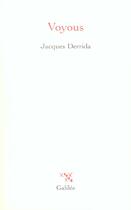 Couverture du livre « Voyous » de Jacques Derrida aux éditions Galilee