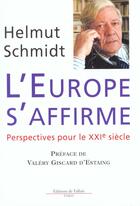 Couverture du livre « L'europe s'affirme » de Schmidt-H aux éditions Fallois