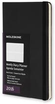 Couverture du livre « Agenda semainier vertical 2016 poche noir couverture rigide » de  aux éditions Moleskine