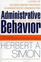 Couverture du livre « Administrative Behavior, 4th Edition » de Herbert A. Simon aux éditions Free Press