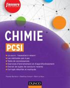 Couverture du livre « Chimie ; PCSI » de Thomas Barilero et Matthieu Emond et Remi Le Roux aux éditions Dunod